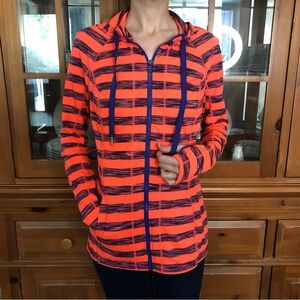 Like New  Lukka Vibrant Orange and Blue Hoodie